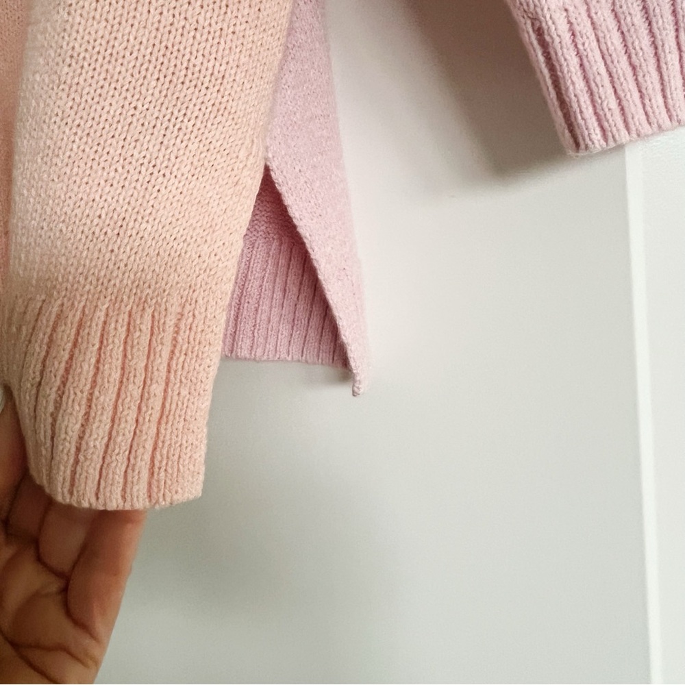 Lila P Cotton Blend Color Block Sweater - Picture 4 of 5